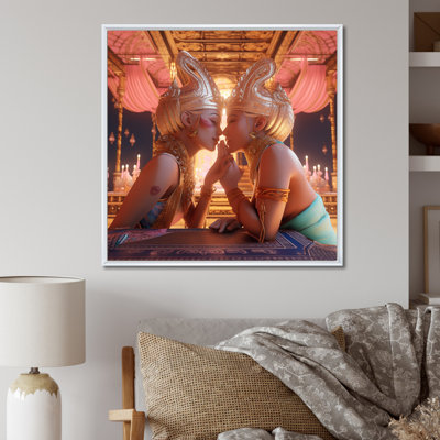 «Goddess Kissing Divine Love I», reproduction sur toile