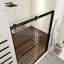 Porte de douche encadrée avec verre transparent l 60 po x H 74 po