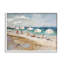 «Abstract People Beach Umbrellas», art de la giclée encadrée par Ziwei Li-97264693-97264696