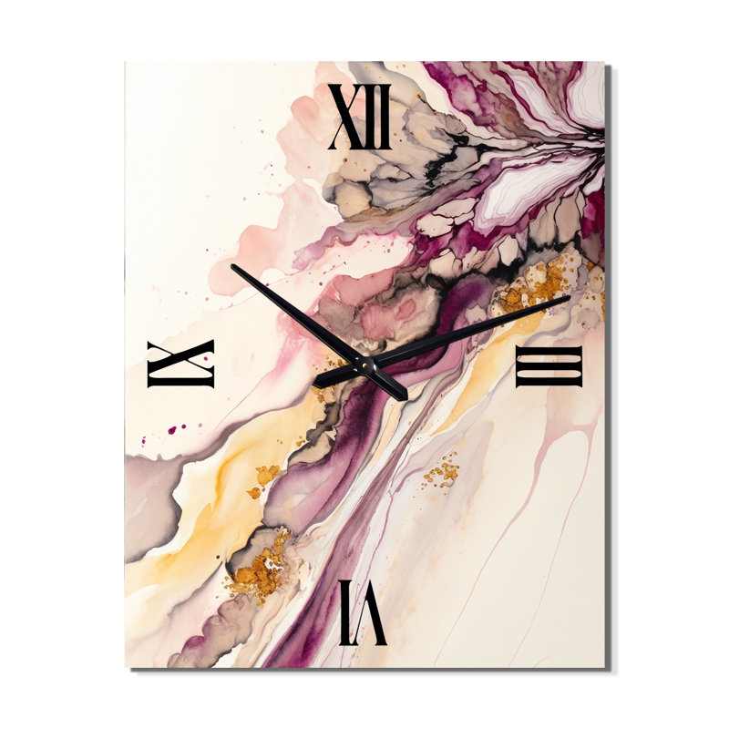 Jermere - Horloge murale abstraite à encre liquide, Très grand