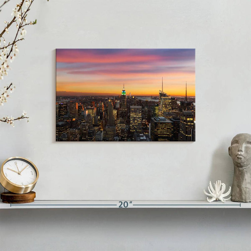 Sireci Nightfall In New York, 8" H x 12" W