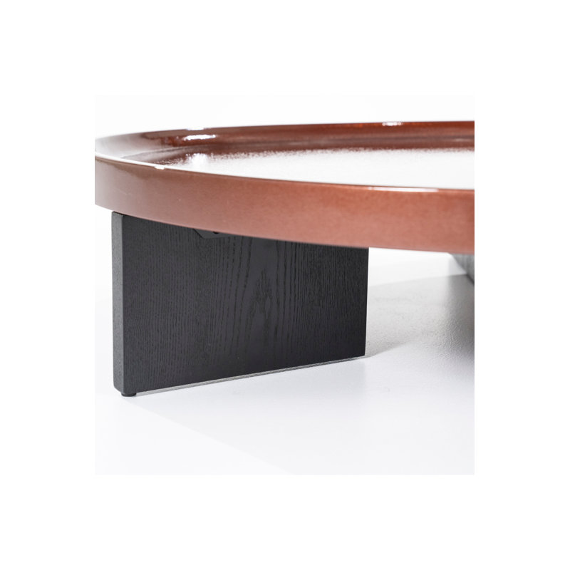 Single Coffee Table, Red, 10" H x 47" L x 47" W 