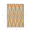 Tapis intérieur lavable à chevrons orange 5 pi x 8 pi HomeRoots