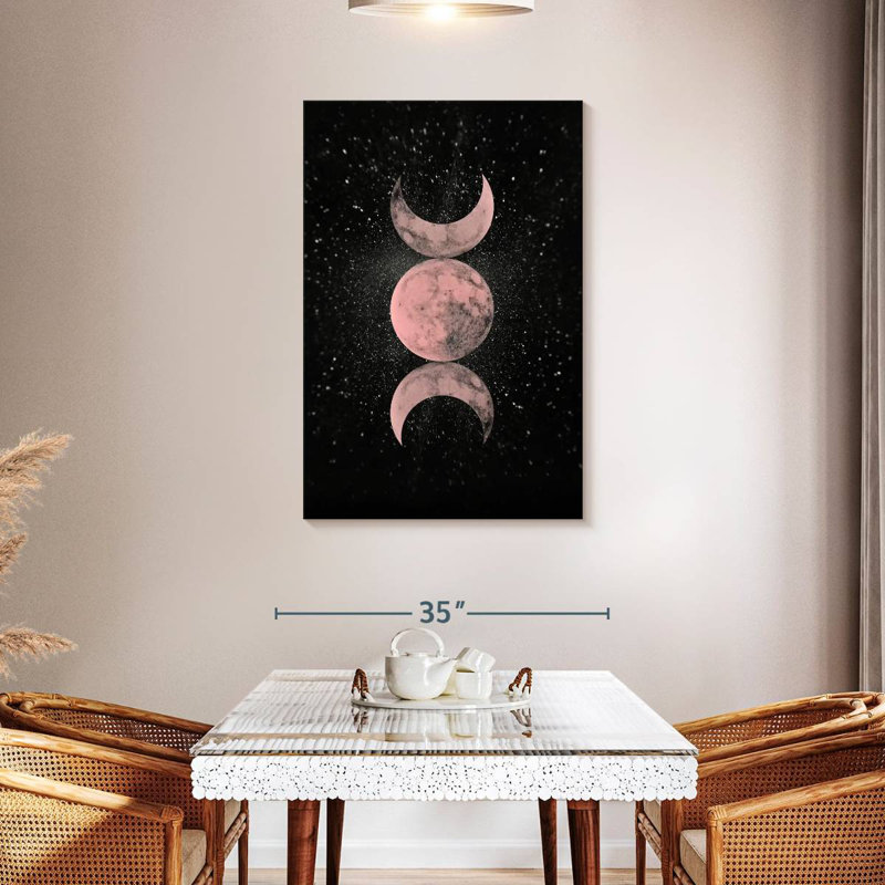 Oberle Pink Moon Symbol, 45" H x 30" W