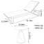Chaise longue d'extérieur en alliage d'aluminium AlloyFrame