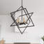 Camerlengo 6-Light Rustic Farmhouse Lantern Adjustable Height Dimmable Black Chandelier Light Fixture