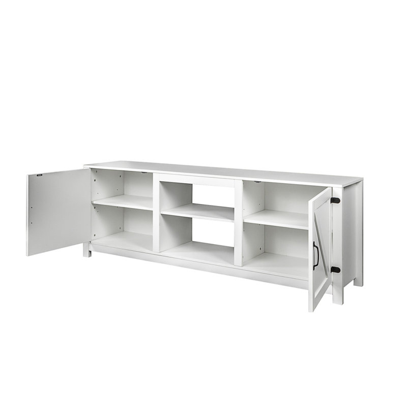 Meuble télé pour téléviseur de 70 po ou moins Vandusen, Blanc