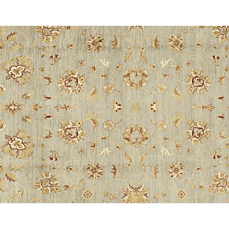 Hand Knotted Area Rug in Light Green