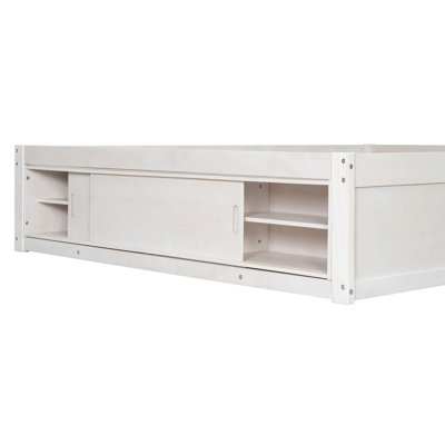 Structure de lit plateforme moderne avec 4 tiroirs et pied de lit