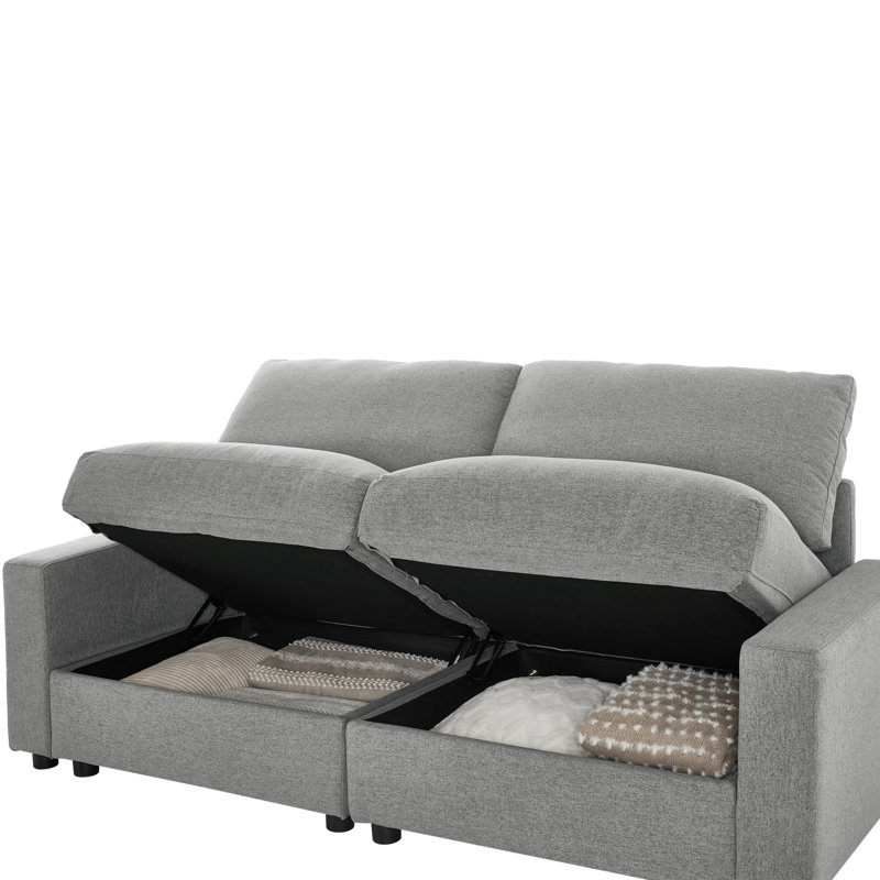 Canapés modulaires en forme de L peu encombrants, style moderne en polyester durable avec rangement pour la maison
