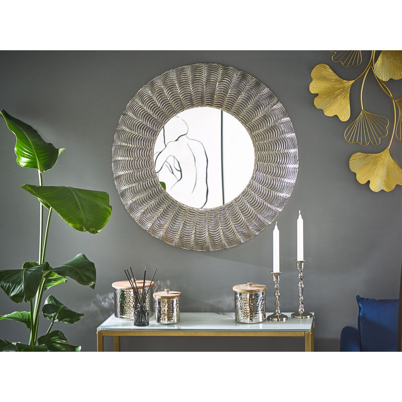 Millican Metal Flat Wall Mirror, Silver
