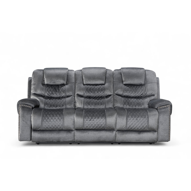 Bostin 3 Seater Chenille Electric Reclining Sofa, 3