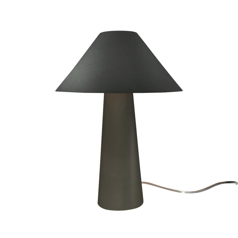 Lampe de table en céramique Caroldine, Étain, vert