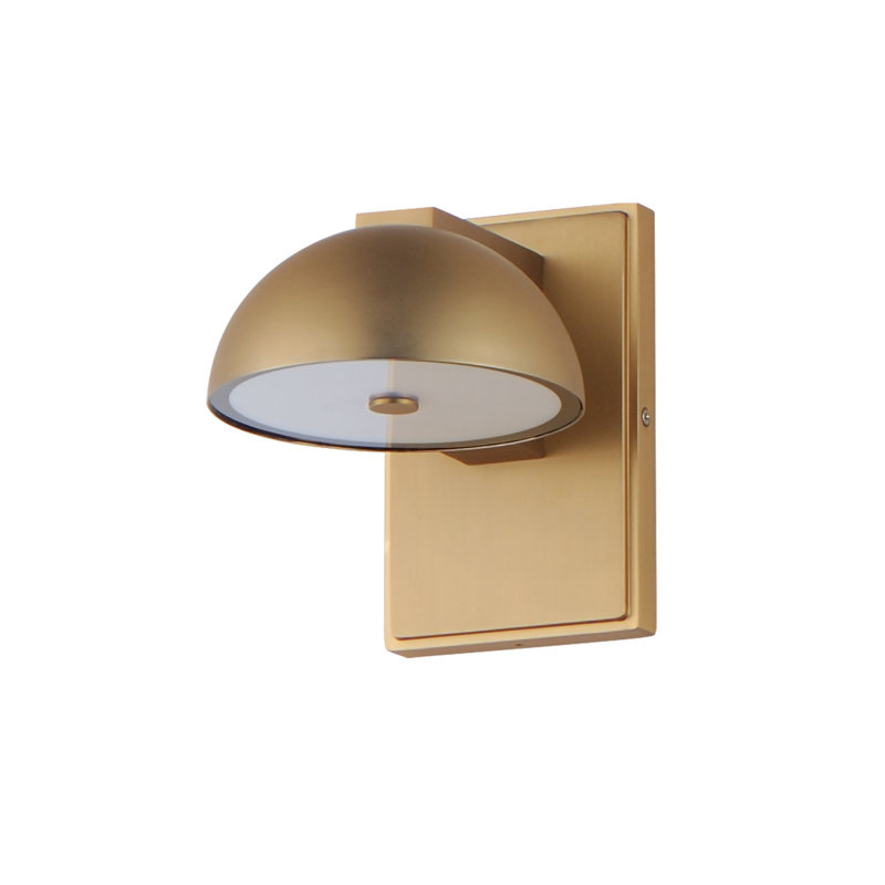 Dremann LED Wall Light, Gold, 7" H x 6" W x 7.75" D