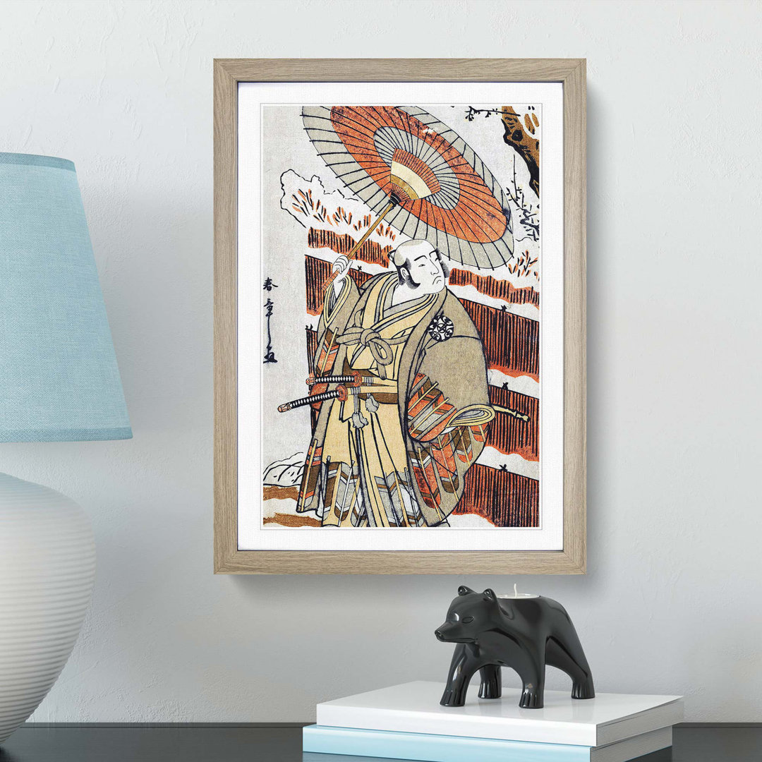 Holding an Umbrella by Katsukawa Shunsho - Picture Frame Painting Print