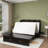 Murphy Bed Storage Cabinet with Drawers, Mattress Included, Black