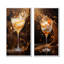 Brandy Alexander Atmosphere Cocktail - ensemble d'art mural sur toile 2 cocktails-102570483-102570479