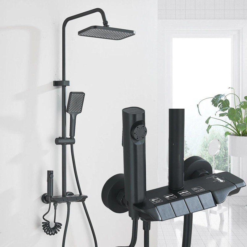 Système de douche complet à pression équilibrée (température et volume) avec valve brute