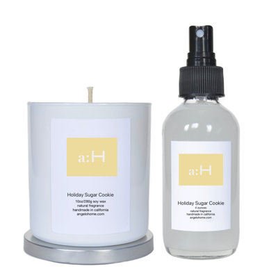 A:H Holiday Sugar Cookie Scented Tumbler Candle with Glass Holder