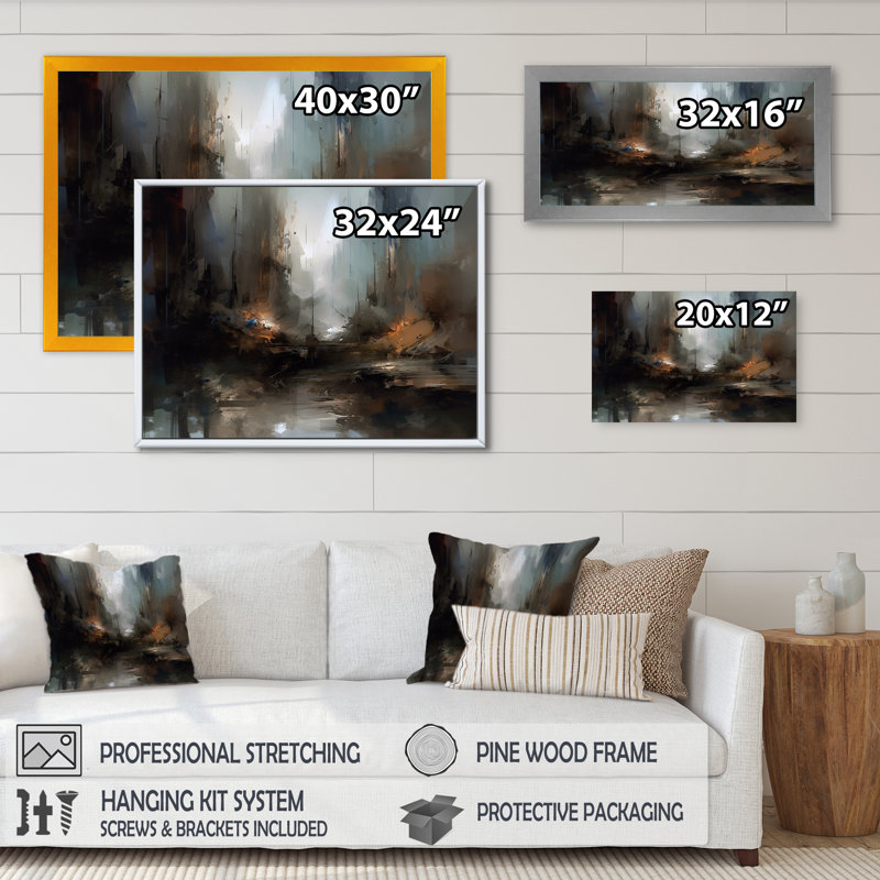 «Misquamiqueut Delicate Brushstrokes Abstract I», reproduction sur toile, H 24 po x l 32 po x P 1 po, Toile tendue