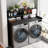 Washer Dryer Countertop with Wall Shelves Set - Durable, Waterproof, and Functional Design with Hanging Rod-112690694