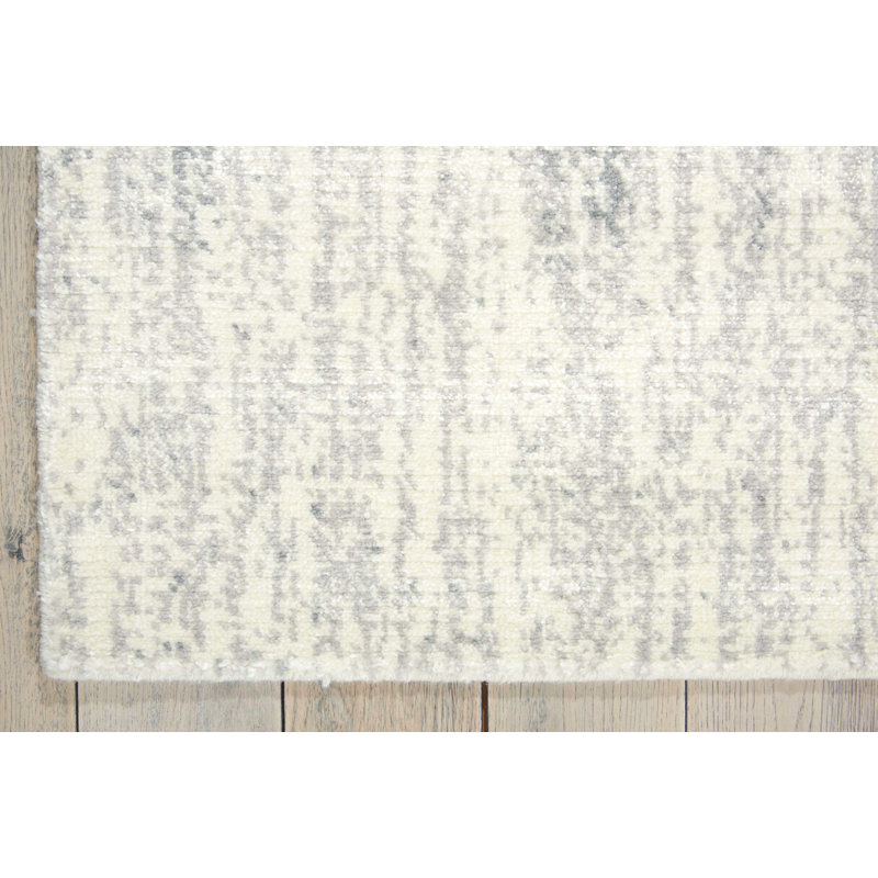 Tapis blanc moderne Cannes, Rectangle 2 pi 3 po x 3 pi