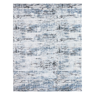 Tapis Gerwar abstrait bleu/gris (8'X10')