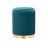 Nesting Pleated Ottoman Set In Gold Metal And Peacock Teal Velvet