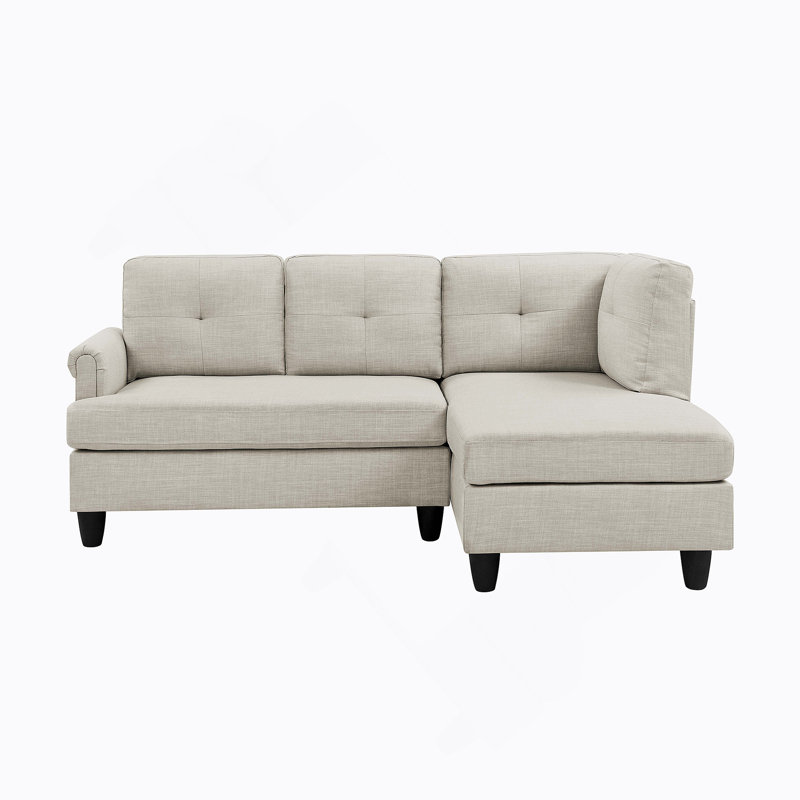 Canapé modulaire 2 pièces rembourré, Polyester beige