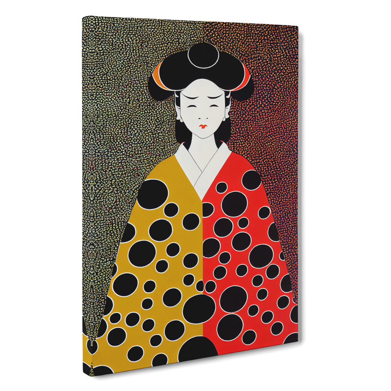 Spotted Geisha - Wrapped Canvas, 76cm H x 50cm W x 3cm D