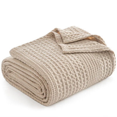 PHF Lightweight Waffle Weave Blanket, Breathable & Ultra Soft, Soft & Cozy Thin Blanket for All Season & Hot Sleepers