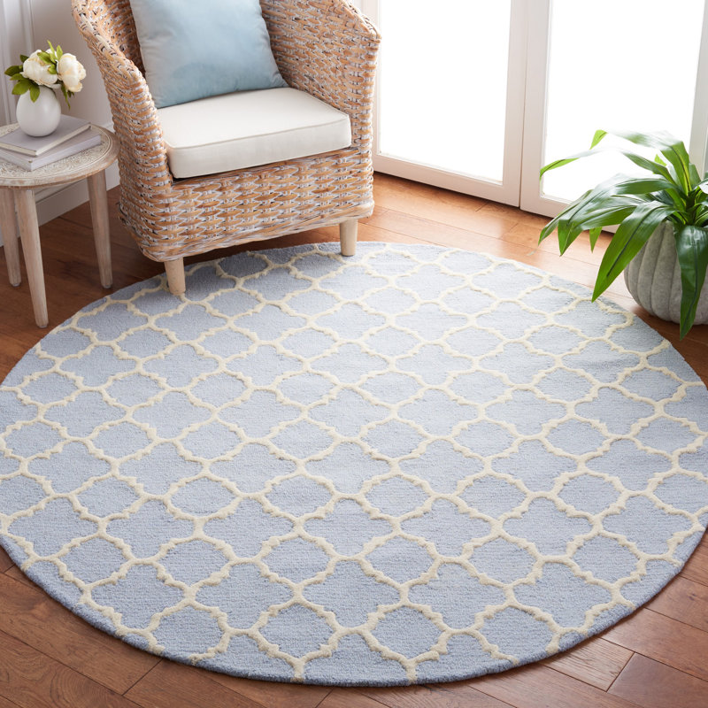 Tapis en laine touffeté à la main Cannen, Rond 6 pi