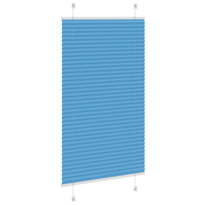 Room Darkening Pleated Blind, Blue, 70cmW x 100cmL