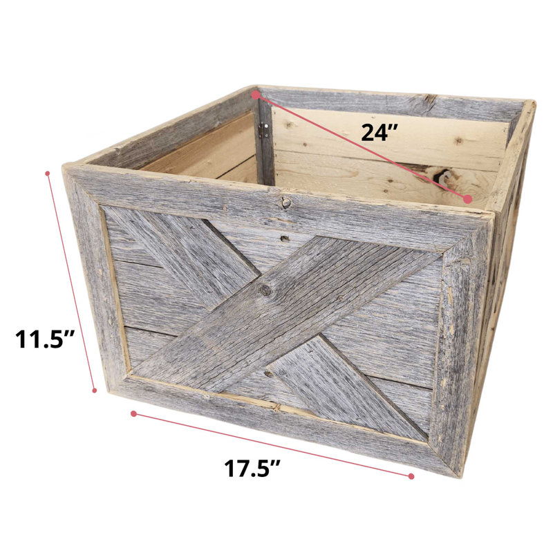 Arbre de Noël Rockin 'Wood Barnwood, H 11,5 po x l 17,5 po x P 17,5 po