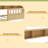 Floor Bed With Light, Wood Floor Bed With Storage Bookshelves, Floor Bed With Roof Shape For Kids-451662931-451662935