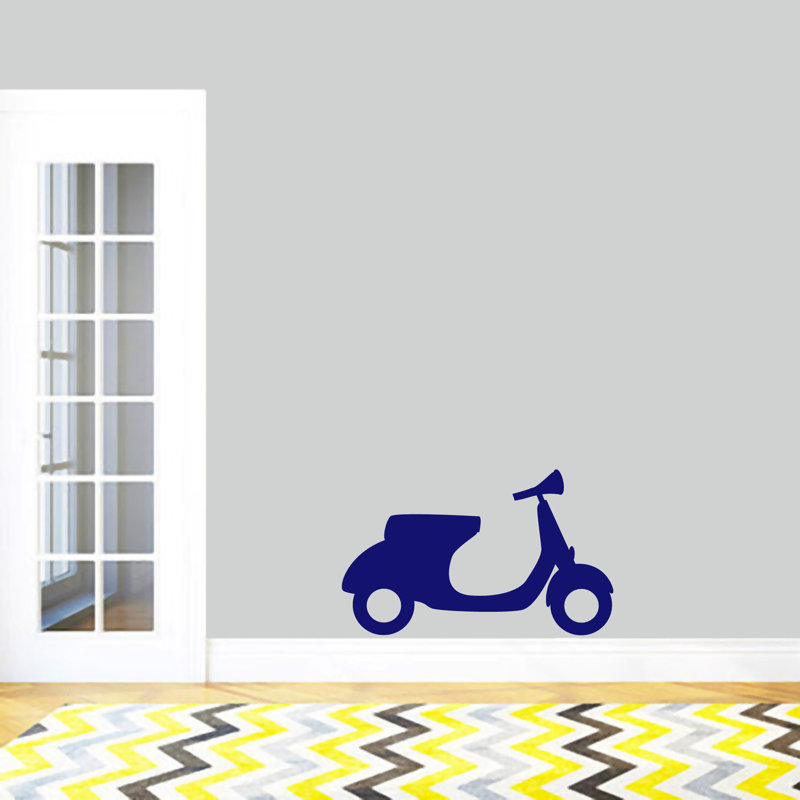 Décalcomanie murale scooter du moteur Monico, Bleu marine