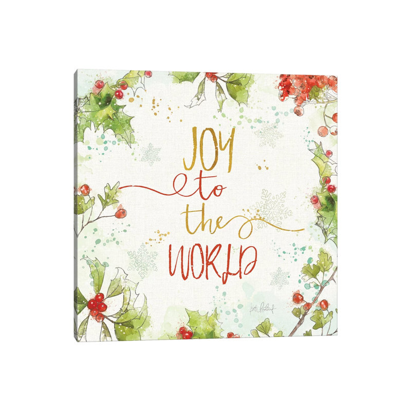 Christmas Sentiments V by Katie Pertiet - Wrapped Canvas Gallery-Wrapped Canvas Giclée, 30.48 cm H x 30.48 cm W