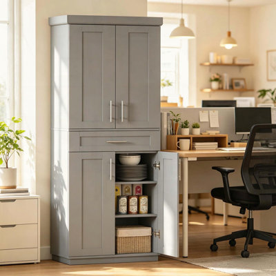 Grande armoire de rangement avec tablettes réglables