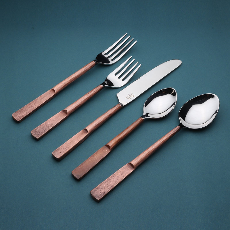Ensemble de couverts 20 pièces Enyeart, service pour 4, Cuivre