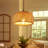 Natural Bamboo Lantern Pendant Hanging Light Rustic Wicker Rattan Chandelier For Farmhouse Restaurant Living Room