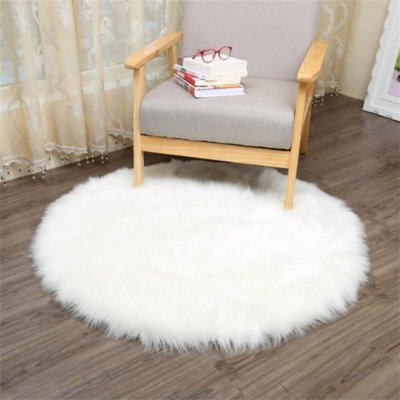 Housse de chaise en peau de mouton synthétique