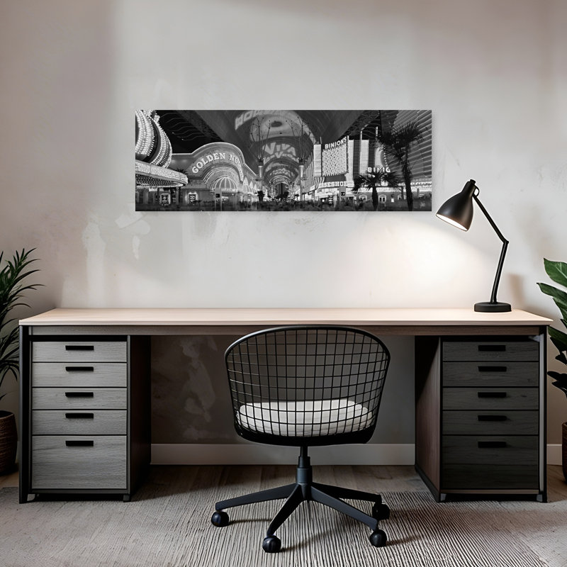 Fremont Street Experience Las Vegas Nevada USA by Richard Sisk - Wrapped Canvas Panoramic Print, 30.48 cm H x 91.44 cm W