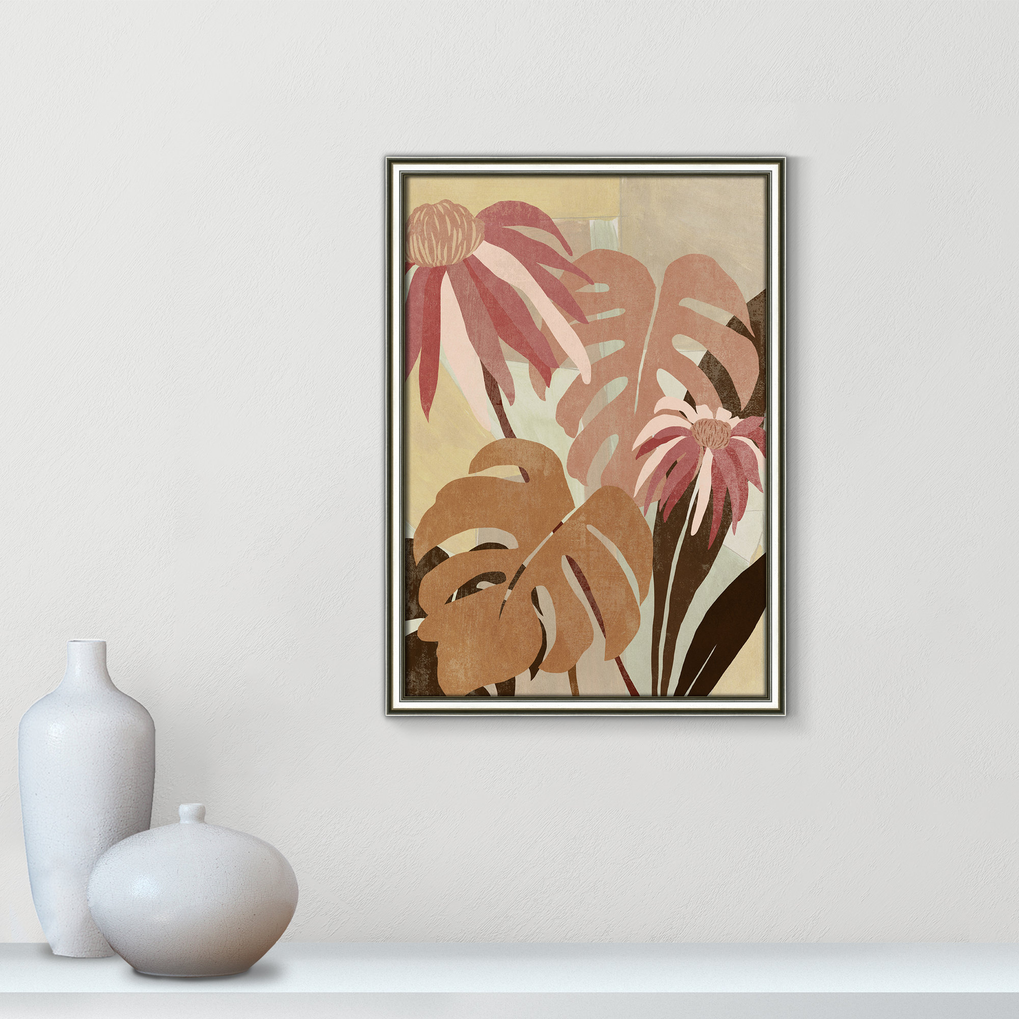 Hot Tropics II by Asia Jensen, Silver, 18.25" W x 24.25" H