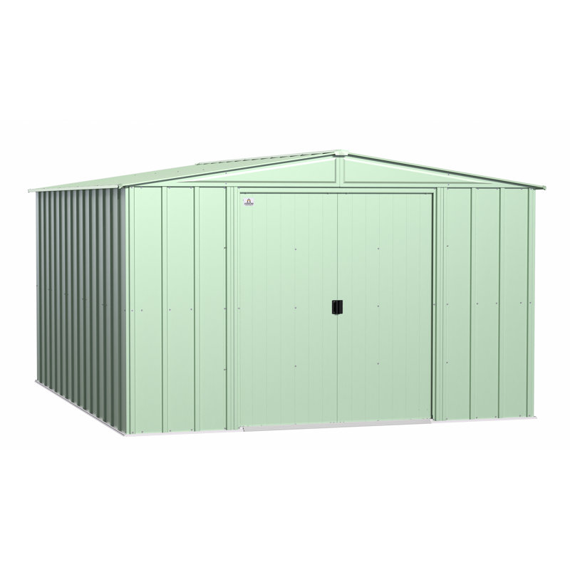  Arrow Classic Steel Storage Shed, Green, 10 ft. W x 12 ft. D