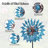 Adlin Blue Metal Rotator Outdoor Wind Spinner Garden Stake