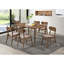 Table de salle à manger en bois massif noyer de style moderne, plateau de table rectangulaire avec bords arrondis, cadre de table et de table de 30 po x 38,97 x l 63 po, largeur 38,97 po