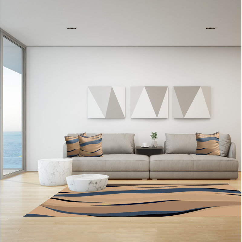 Fokken Abstract Area Rug, Rectangle 155 x 230cm