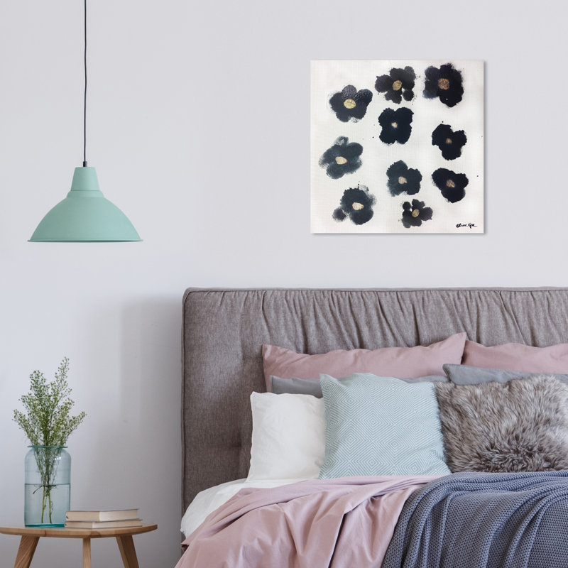 Coco's Gold Camellias - Graphic Art, Wrapped Canvas, 16" H x 16" W, No Mat