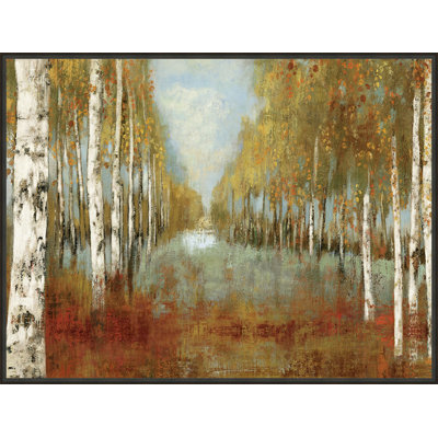 « long the path », reproduction de peinture à l’acrylique sur toile encadrée