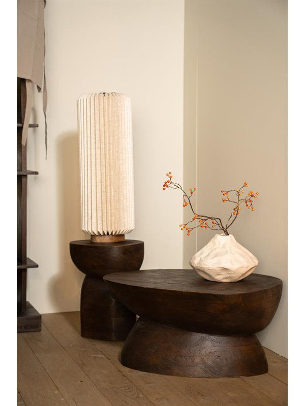 Cobble Solid Wood End Table, Brown